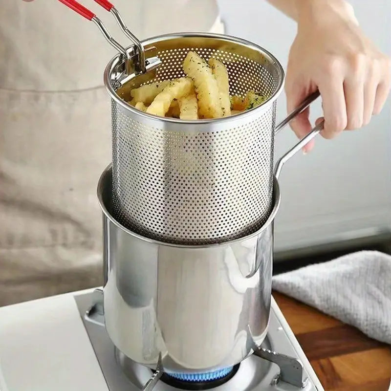 A Stainless Steel Fryer, Suitable for Frying French Fries