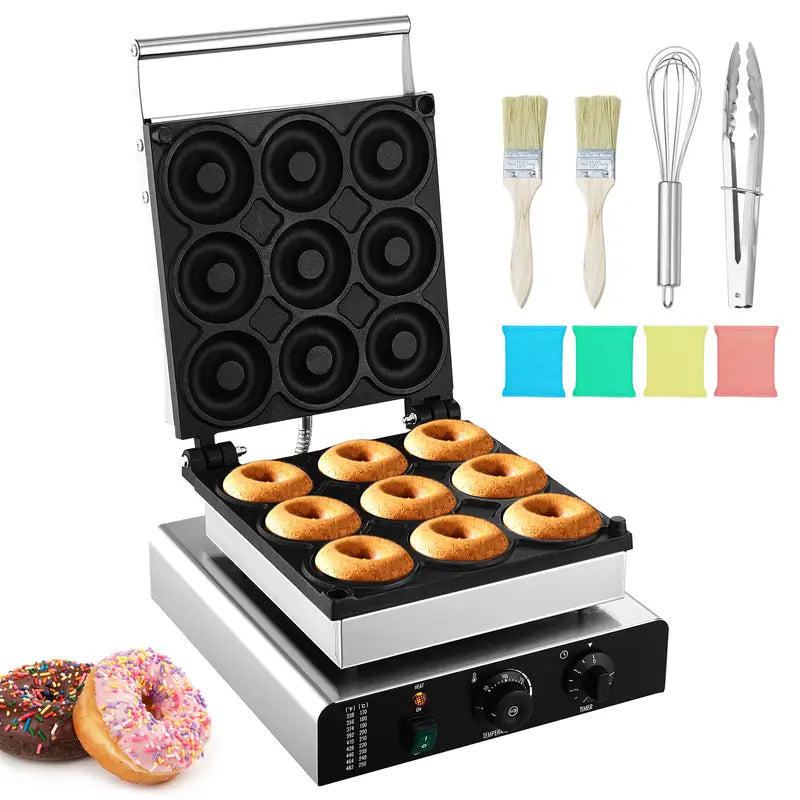 VEVOR Electric Donut Maker, 2000W Commercial Doughnut Machine with Non-stick Surface